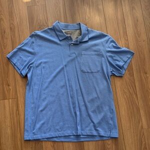 Van Heusen Striped Light Blue Polo Shirt